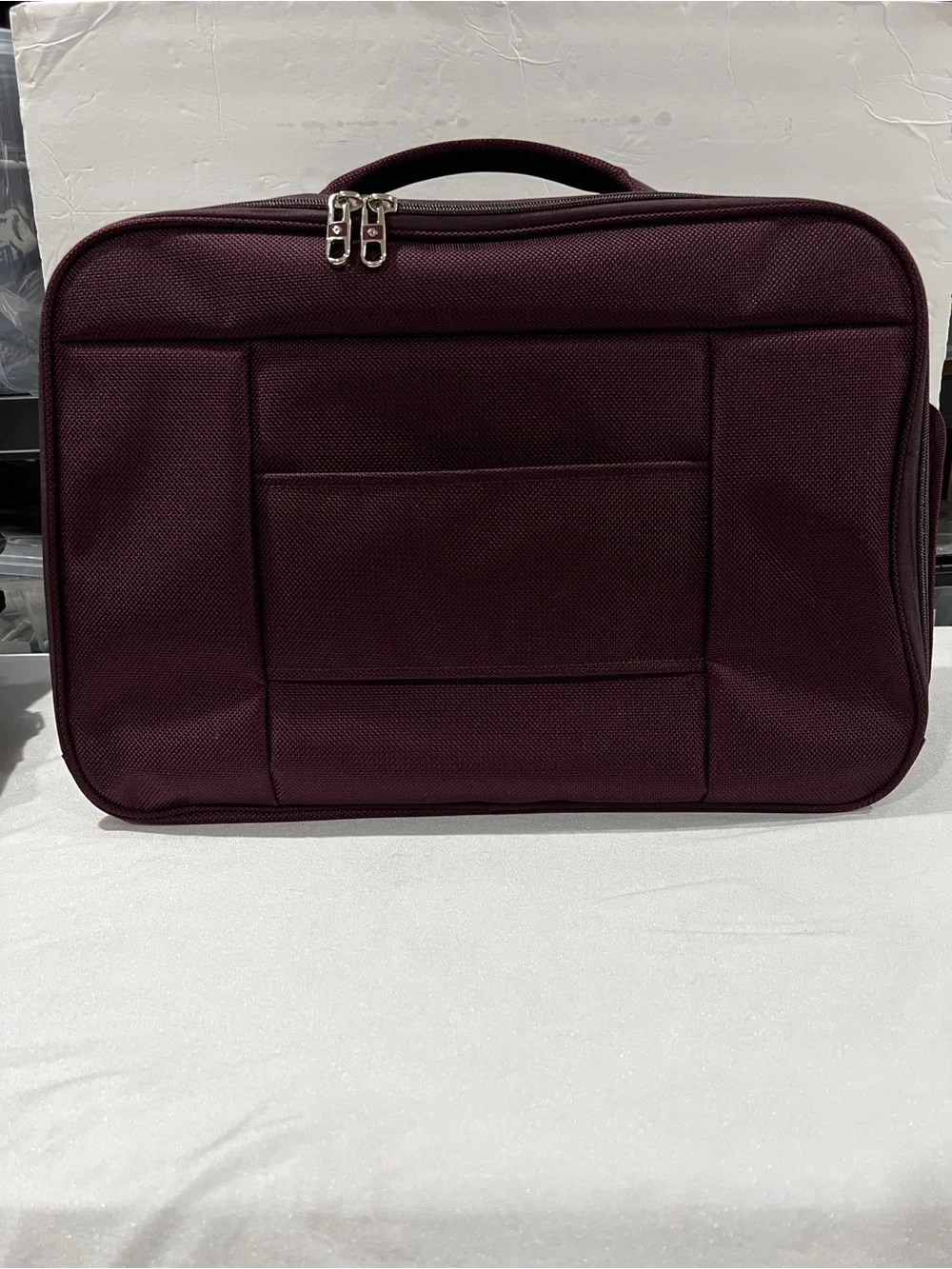 Samsonite Business Travel Bag Carry-On Luggage Marron Purple Lightweight